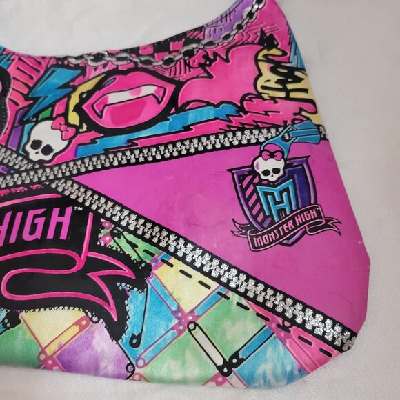Monster High Purse Bag Handbag goth punk dollcore bold eclectic colorful EUC - Picture 4 of 9